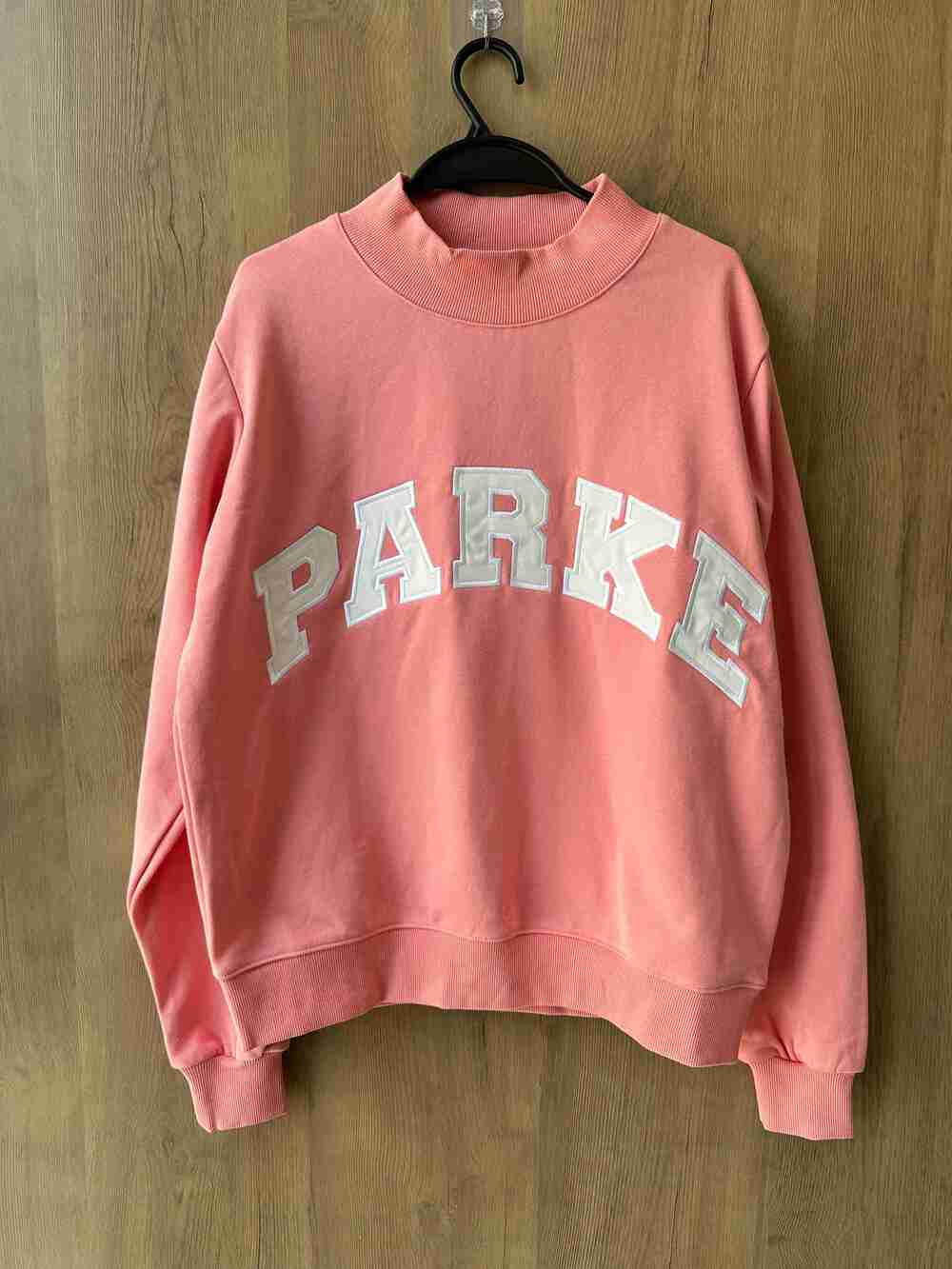 PARKE Coral Mock Neck Oversized Sweatshirt
